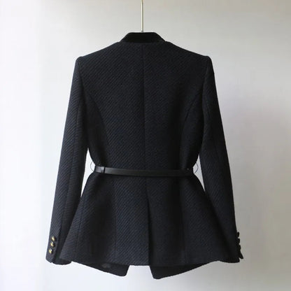 Adriana | Classic Mid-Length Wool Coat for Women – Timeless Warm Elegance