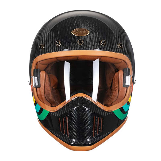 Men's Full Face Motorcycle Helmet Carbon Fiber Lightweight DOT ECE Approved