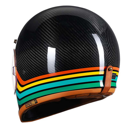 Men's Full Face Motorcycle Helmet Carbon Fiber Lightweight DOT ECE Approved