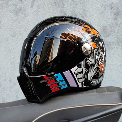 Men’s Full Face Motorcycle Helmet DOT ECE Approved ABS Dark Visor