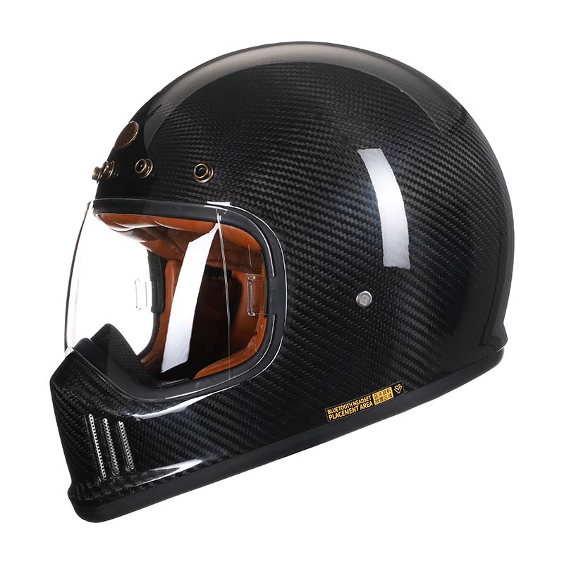 Men’s Full Face Motorcycle Helmet Lightweight Carbon Fiber DOT ECE Approved