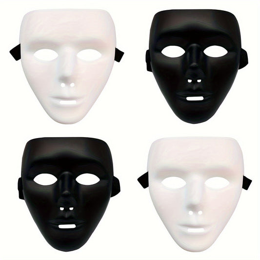 Men’s Plastic Anonymous Mask | Full Face Halloween Cosplay Accessory