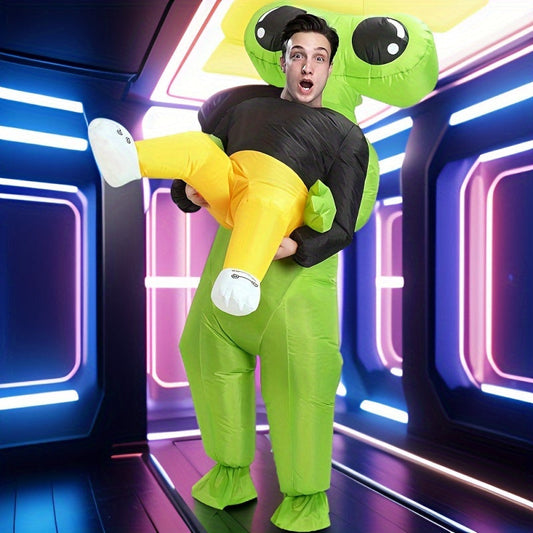 Inflatable Alien Ride-On Costume | Funny Men’s Halloween Suit