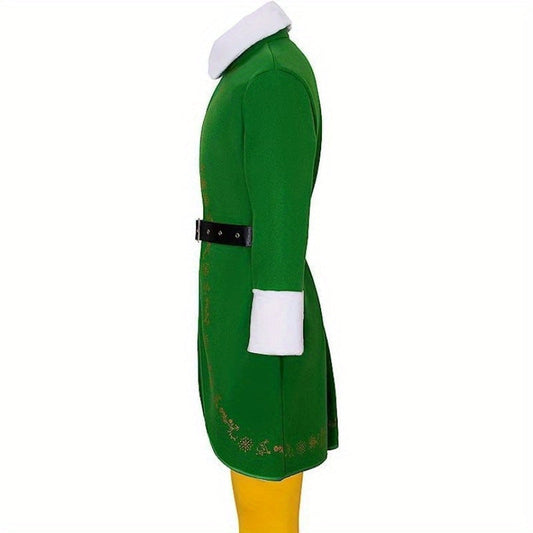 Men’s Holiday Elf Outfit | Funny Long Sleeve Halloween Costume