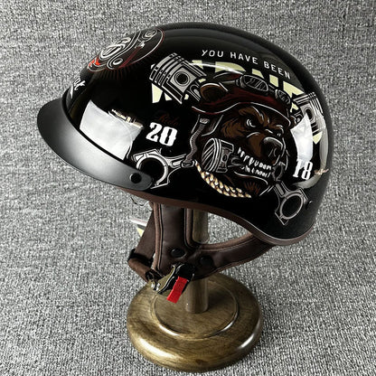 Men’s Half Helmet Stylish Lightweight Microfiber