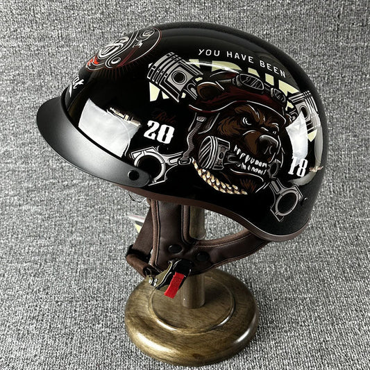 Men’s Half Helmet Stylish Lightweight Microfiber