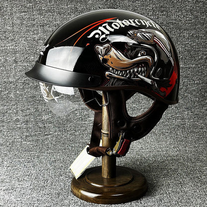Men’s Half Helmet Stylish Lightweight Microfiber