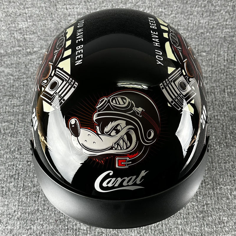 Men’s Half Helmet Stylish Lightweight Microfiber