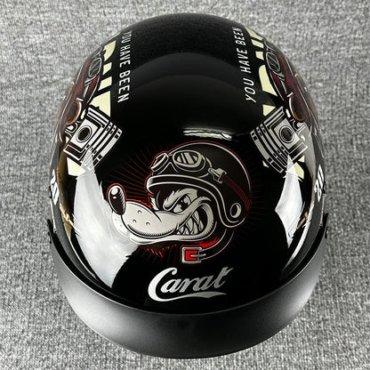 Men’s Half Helmet Stylish Lightweight Microfiber