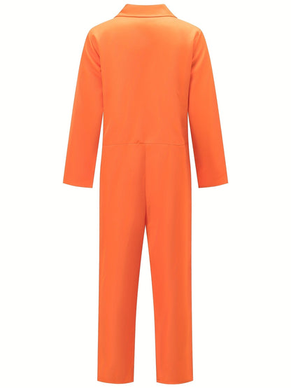 Men’s Long Sleeve Jumpsuit | Funny Prisoner Halloween Costume