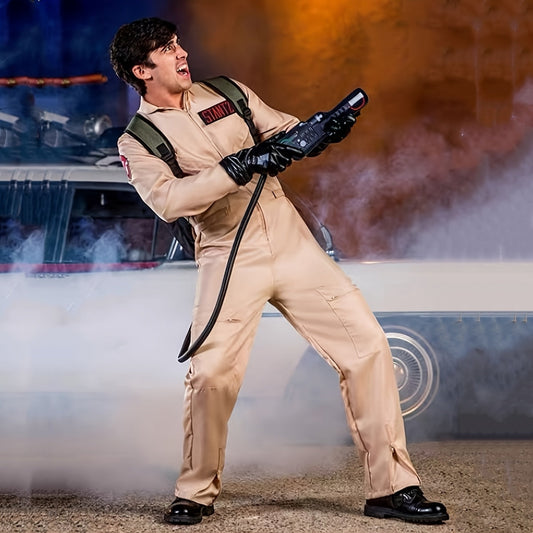 Men’s Zip-Up Utility Jumpsuit | Long Sleeve Halloween Costume