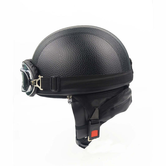 Men’s Motorcycle Helmet Retro Half Design Glossy Finish