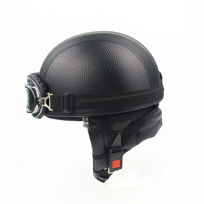 Men’s Motorcycle Helmet Retro Half Design Glossy Finish