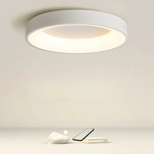 ScandiGlow Flush Mount – Minimalist LED Ceiling Light with Scandinavian Design for Soft Illumination, a 30cm Diameter Ceiling Light Fixture.