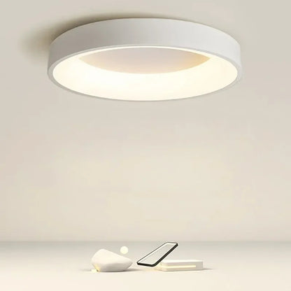 ScandiGlow Flush Mount – Minimalist LED Ceiling Light with Scandinavian Design for Soft Illumination, a 30cm Diameter Ceiling Light Fixture.