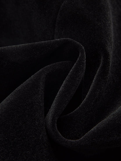 Miracle | Polished Velvet Stand Collar Blazer