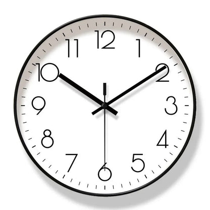 Nordic Modern Wall Clock in Black – Minimalist Decorative Clock for Home and Office