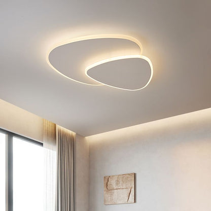 Modern White LED Flush Mount Ceiling Light Fixture – Energy-Efficient Lighting for Home Decor