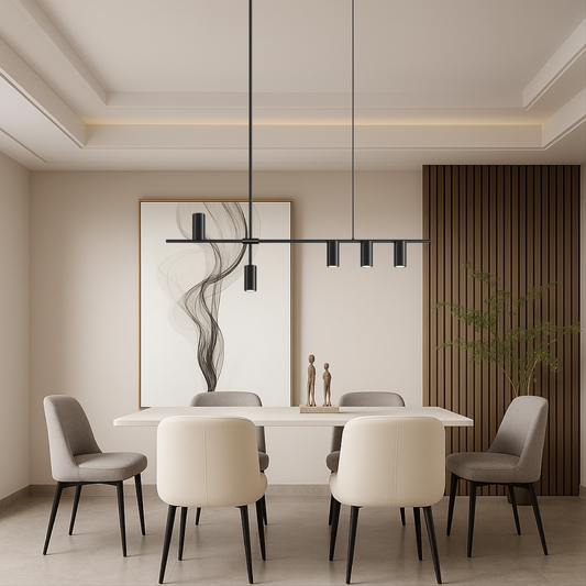 MonoGlow | Minimalist Black Kitchen Ceiling Lamp