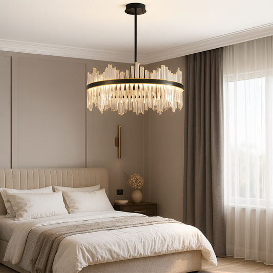 MonteLume | Decorative Crystal Terri Black Chandelier