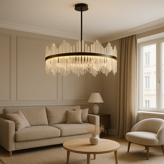 MonteLume | Decorative Crystal Terri Black Chandelier