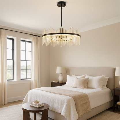 MonteLume | Decorative Crystal Terri Black Chandelier