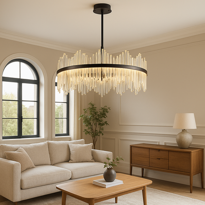 MonteLume | Decorative Crystal Terri Black Chandelier