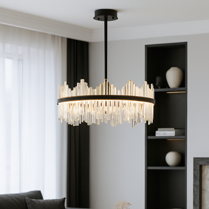 MonteLume | Decorative Crystal Terri Black Chandelier