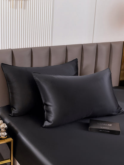 LuxeRest | 100% Mulberry Silk Pillowcase Pair, Ultra-Soft with Invisible Zipper Closure