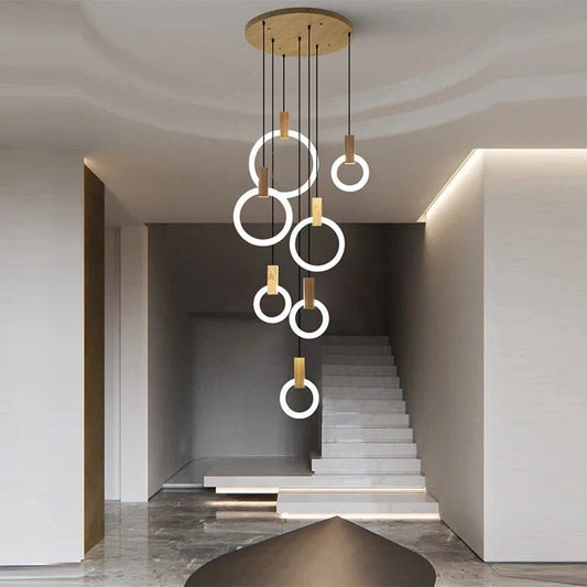 VitaLumen – Modern Wooden Chandelier with Earthy Sophistication