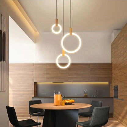 VitaLumen – Modern Wooden Chandelier with Earthy Sophistication