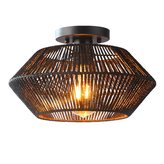 Novion | Vintage Bamboo Woven Ceiling Lamp for a Modern Elegance