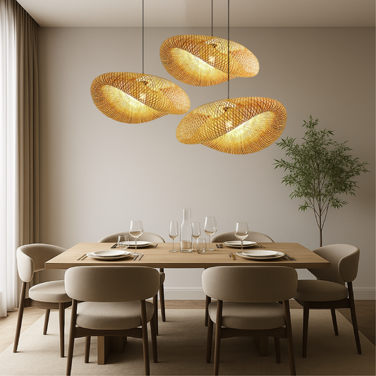 Novivra | Minimalist Bamboo Pendant Lamp for Warm Interiors