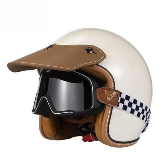 Open Face Helmet Retro Design Lightweight ABS