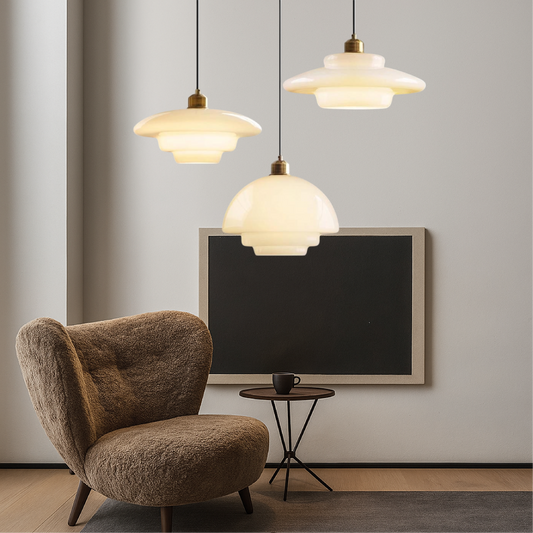 Olynt | Luminous Milky Glass Pendant Lamp for Stylish Living Spaces