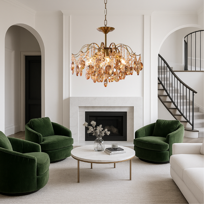 Omira | Crystal Retro Chandelier with Luxury Touch