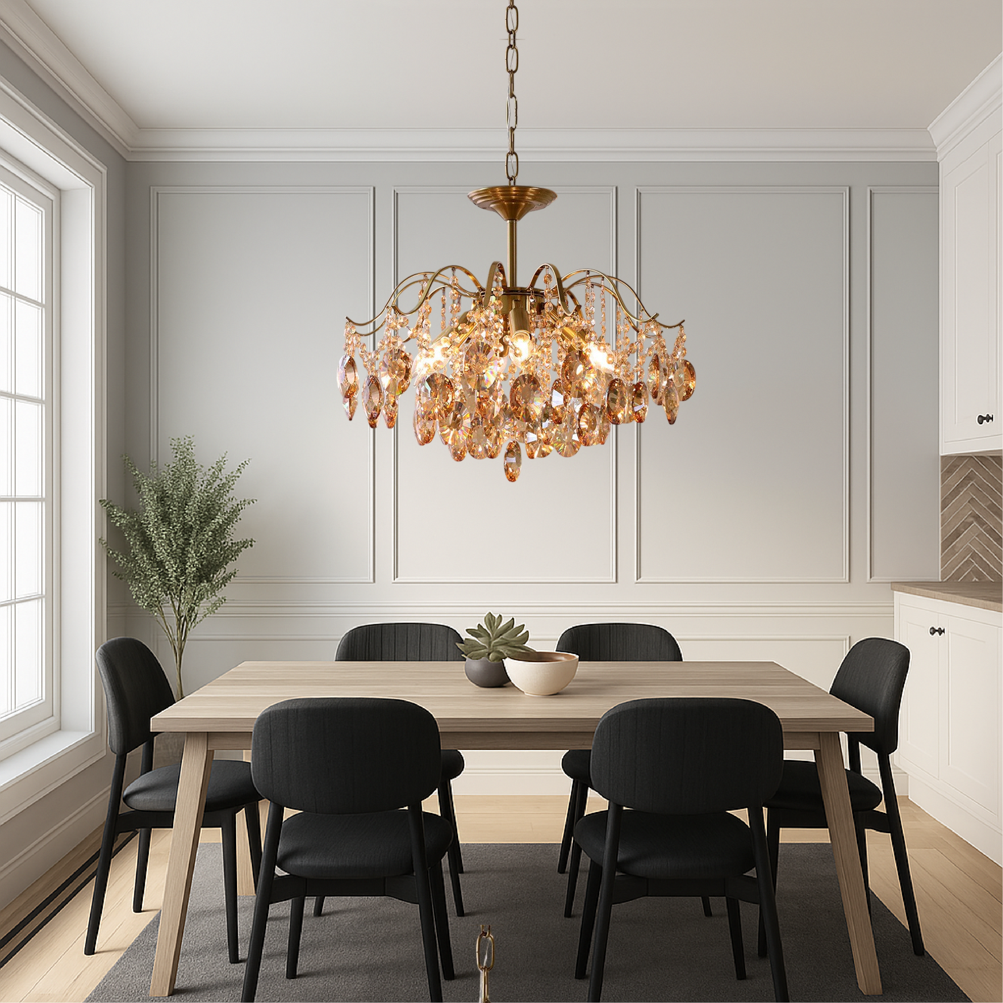 Omira | Crystal Retro Chandelier with Luxury Touch