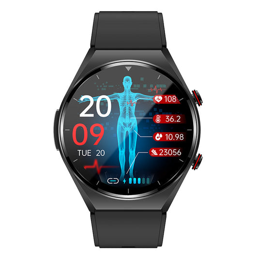 KL09 Smart Health Watch – One-Touch Blood Sugar, ECG, Blood Pressure & HRV Monitor