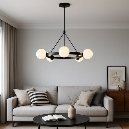 Ostra | Nordic 5-Head Minimalist Chandelier Design