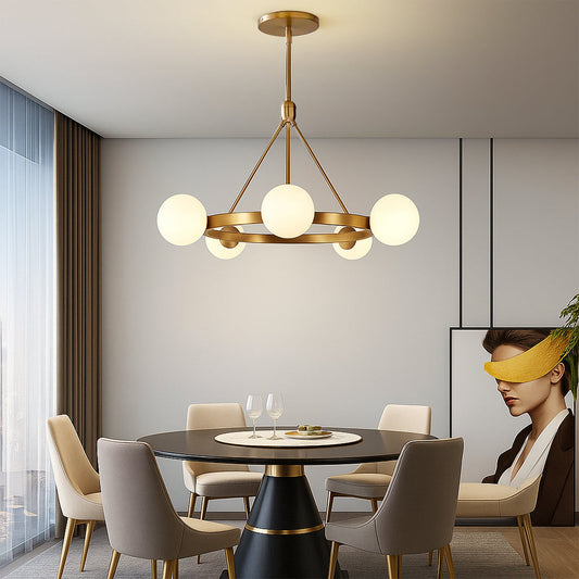 Ostra | Nordic 5-Head Minimalist Chandelier Design