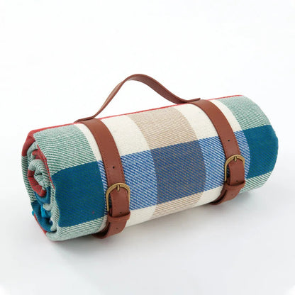 Foldable Waterproof Picnic Blanket with Plaid Design