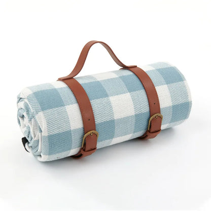 Foldable Waterproof Picnic Blanket with Plaid Design