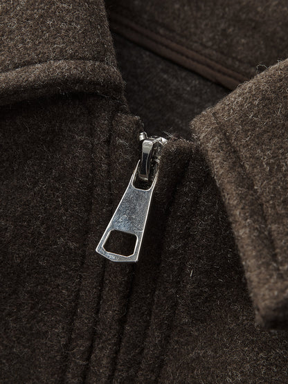 Paris | Timeless Plain Zipper Tweed Jacket