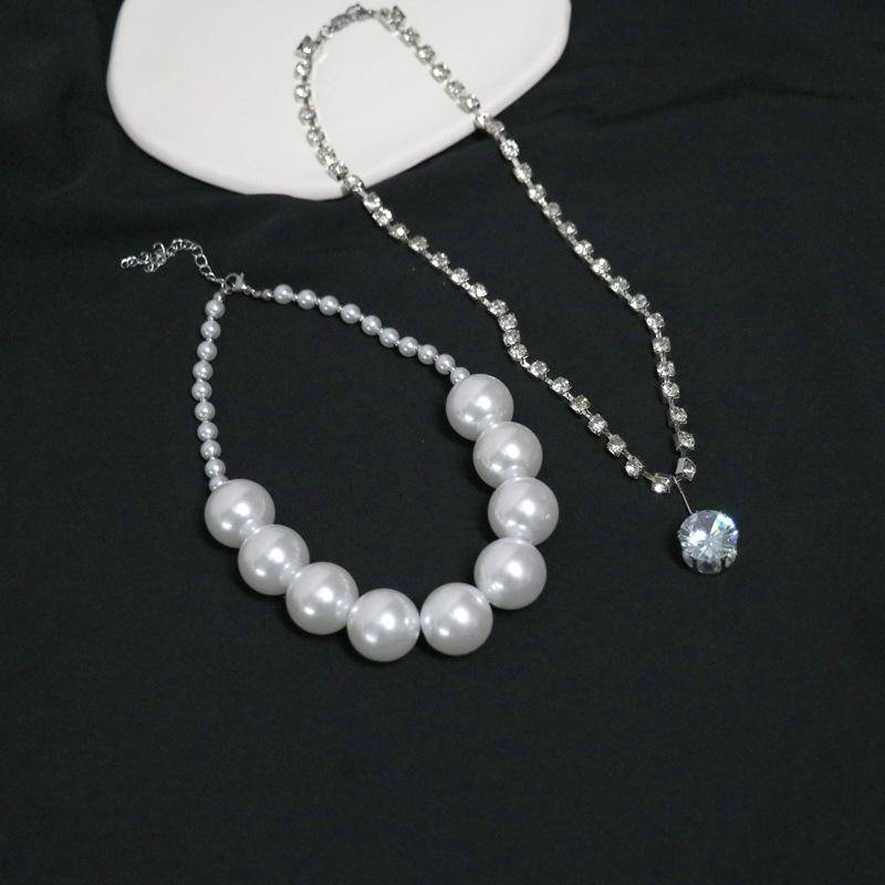 Pearl Crystal Chain Choker Necklace by All City Mart