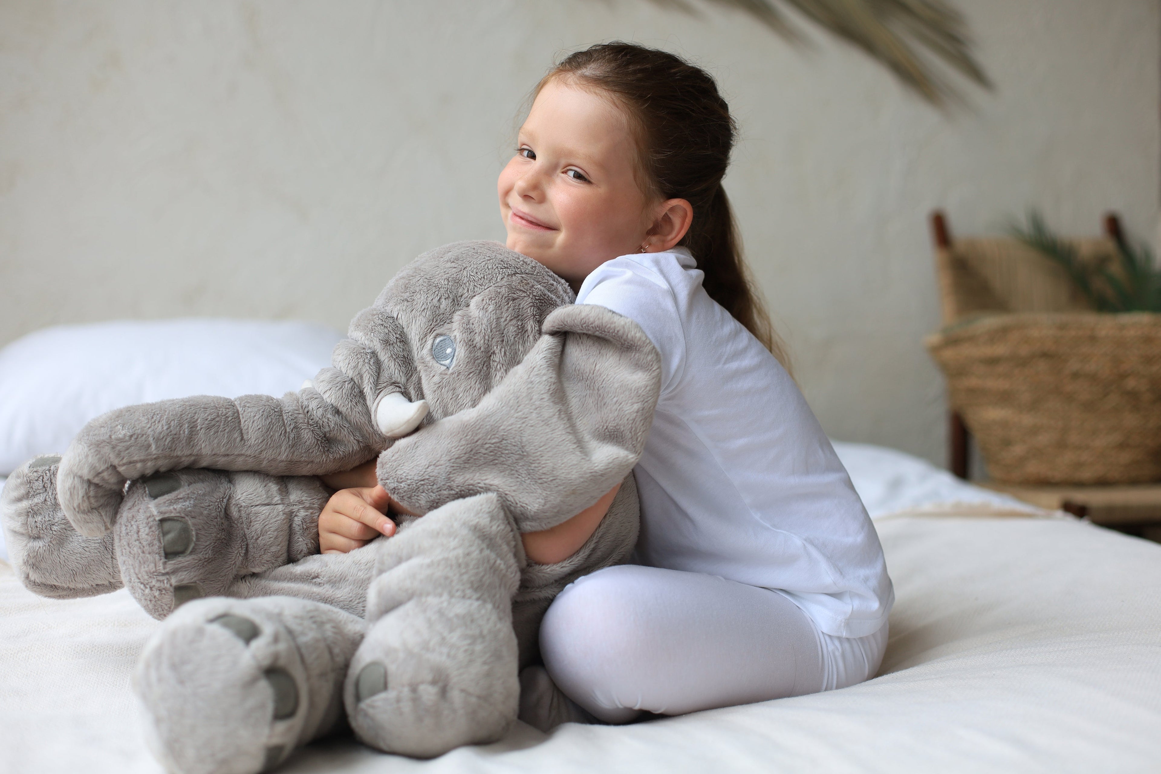 Soft Elephant Pillow for Babies and Kids – Cuddly Plush Cushion Available in 40cm and 60cm