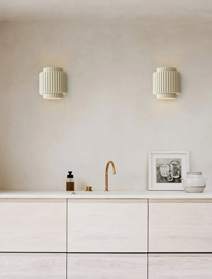 LumiStripe – Modern Scandinavian Wall Sconce with Clean Striped Finish