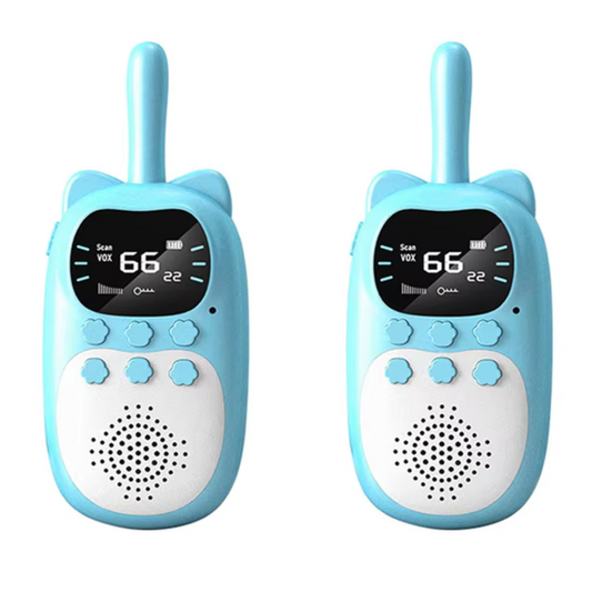 Kids Rechargeable Walkie Talkies – Long Range 3 km, Durable Design with Bright Colors