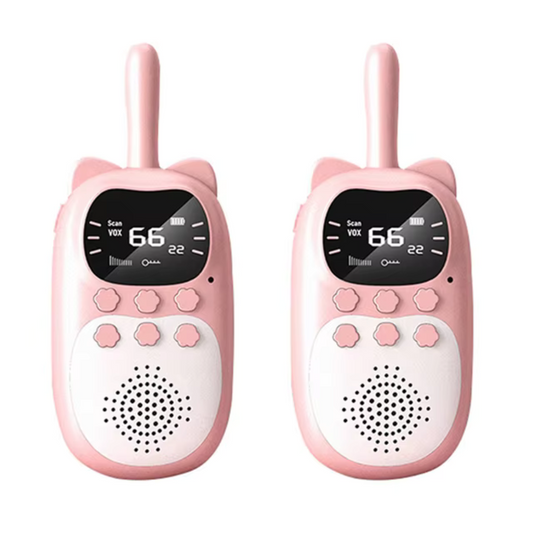 Kids Rechargeable Walkie Talkies – Long Range 3 km, Durable Design with Bright Colors
