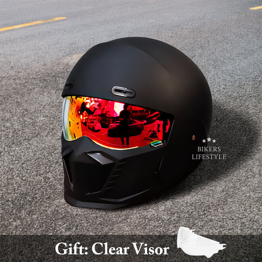 Retro Motorcycle Helmet Stylish ABS Shell EPS Layer