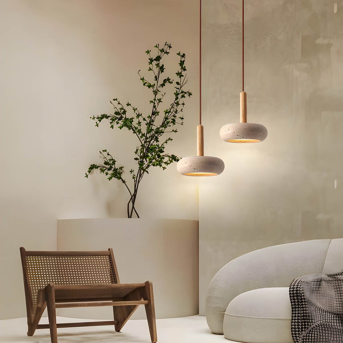 SlateLume – Contemporary Suspension Light in Stone-Inspired Design